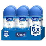 Sanex Deo Roll-on Dermo Extra Control, 50 ml, 6 Stück
