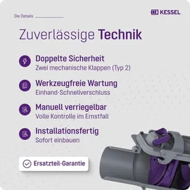 Kessel Rückstauverschluss Staufix DN 70 73070 aus Kunststoff