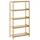 CASARIA Badregal Standregal Bambus 5 Böden 60x26x130cm Groß Stehend Offen 50 kg Belastbarkeit Holz Bad Badezimmer Küche Wohnzimmer Keller Regal Natur