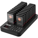 Vevor Restaurant-Pager-System, kabelloses Warteschlangensignal mit 400 m Reichweite, Piepser zur Rufannahme von Gästen mit Vibration und Blinken, 20 Pager für Imbisswagen, Kirche, Kindergarten
