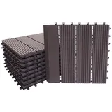 Mendler WPC Bodenfliese Rhone anthrazit 30 x 30 cm 11 St.