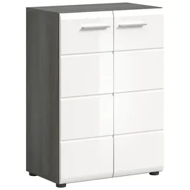 xonox.home Kommode Salsa 60 x 85 x 37 cm Weiß/Rauchsilber