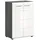 xonox.home Kommode Salsa 60 x 85 x 37 cm Weiß/Rauchsilber
