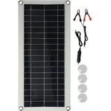 Flexibles 20-w-polykristallin-solarpanel Mit Laderegler Und Zwei Usb-anschlüssen Für Auto, Wohnmobil Und Boot