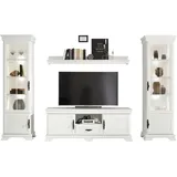 Home Affaire Wohnwand HOME AFFAIRE "Royal", weiß, B:314cm H:192cm T:46cm, Holzwerkstoff, Kastenmöbel-Sets, Wohnwand, exclusiv Design im Landhausstil