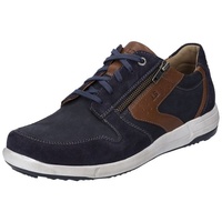 Josef Seibel Herren Low-Top Sneaker Enrico 20,Weite G (Normal),Wechselfußbett,schnürer,Halbschuhe,straßenschuhe,Indigo-Kombi,43 EU - 43 EU