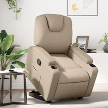vidaXL Relaxsessel mit Aufstehhilfe Kunstleder 144 x 78,5 x 0 cm Braun