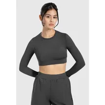 SMILODOX Longsleeve Tisha, in Anthrazit | Gr.: M