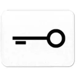 Jung Schalter-Symbol Schl/Tür alpinweiß all 33 T WW