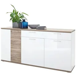 uno Sideboard  Zypern , weiß , Maße (cm): B: 180 H: 86 T: 43