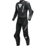 Dainese Laguna Seca 5, Lederkombi 2tlg. perforiert - Schwarz/Schwarz/Weiß - 56