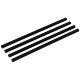 FMprofessional Kunststoff-Trinkhalme Ø6x150 mm, Mehrweg-Trinkhalme aus Kunststoff, wiederverwendbare Strohhalme, nachhaltige Trinkröhrchen (Farbe: Schwarz), Menge: 1 x 50 Stück