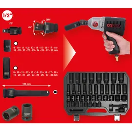 KS Tools 1/2 Sechskant-Kraft-Stecknuss-Satz 40-tlg.