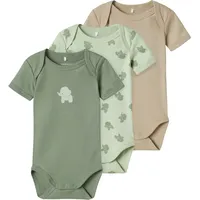 NAME IT 3er-Pack Strampler in SEA FOAM ELEPHANT Noos,
