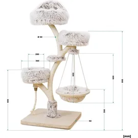 Wiltec Designer Kratzbaum 130 cm braun