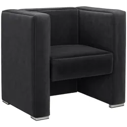 LINO | Clubsessel | Schwarz | Samt