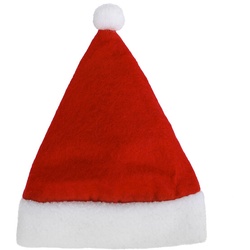 Weihnachtsmütze VBS Filz rot/weiß, 15x12 cm
