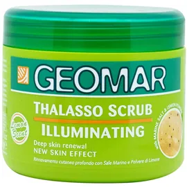 Geomar | Illuminierendes Thalasso Peeling, Tiefenerneuerung der Haut, Neuer Hauteffekt, mit Meersalz, Zitronenpulver und Spurenelementen aus dem Toten Meer, Made in Italy, 600 g