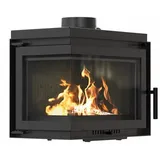 ILDNORD Kamineinsätze Eck-Kamineinsatz BERGEN, Seitenglas links, 8,0 kW schwarz