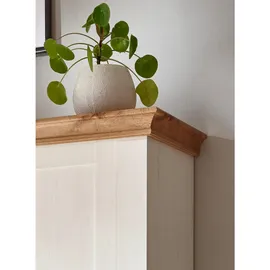 furn.design Highboard 148 x 139 cm Weiß / Eiche