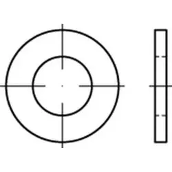 ISO 7089 Flache Scheibe Kupfer 5mm (5,3x10x1 ) ohne Fase Form A