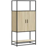 vidaXL Highboard Sonoma-Eiche 68x35x139 cm Holzwerkstoff und Metall