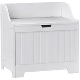 Homcom Truhenbank Weiß 56,5 x 38 x 56 cm