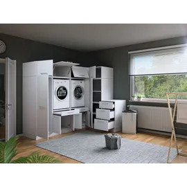 laundreezy Mehrzweckschrank-Set 253 x 200 x 68 cm Weiß