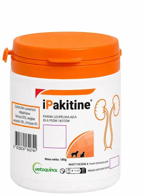 VETOQUINOL Ipakitin 180g für Katzen und Hunde zur Verbesserung der Nierenfunktion