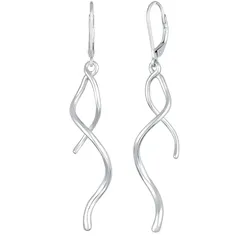 Elli Spirale Welle Quaste Ohrhänger 925 Silber silberfarben Damen 