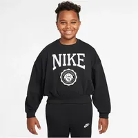 Nike Sportswear Club Boxy Crewneck Sweatshirt Mädchen 010 black/white