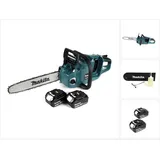 Makita DUC 355 M2 Akku Kettensäge 36V ( 2x18V ) Brushless 35 cm + 2x 4,0 Ah Akku - ohne Ladegerät