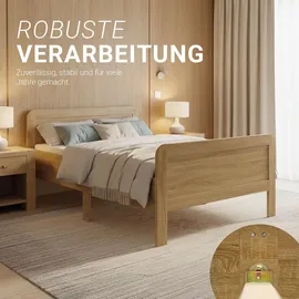 Homestyle4u Komfortbett 140 x 200 cm Braun