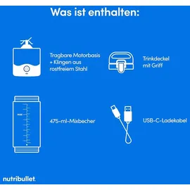nutribullet NBP003NBL Portable Standmixer
