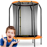 Neo-Sport Trampolin Gartentrampolin 152 cm inkl. Sicherheitsnetz Orange/Mehrfarbig