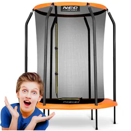 Neo-Sport Trampolin Gartentrampolin 152 cm inkl. Sicherheitsnetz Orange/Mehrfarbig