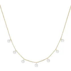 Luigi Merano Collier mit Zirkonia Steinen, Gold 375 45 cm Damen 