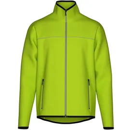 TRIGEMA Trainingsjacke "TRIGEMA Praktische Sportjacke aus Microfaser", Herren, Gr. M, gelb (lemon), Strick, 92% Polyester, 8% Elastan, lang, Jacken Trainingsjacke