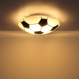 GLOBO Kinder Decken Lampe DIMMBAR Fußball Glas Leuchte FERNBEDIENUNG im Set inkl. RGB LED Leuchtmittel