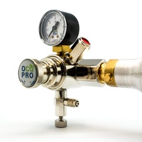 OCOPRO CO2-Druckminderer für SodaStream o.Ä. Zylinder. Mit integriertem Rückschlagventil u. einstellbarem Arbeitsdruck Made in Germany.