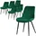 ML-Design Esszimmerstuhl Samt dunkelgrün 6er Set