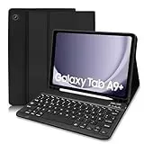 Samsung Galaxy Tab A9+ / A9 Plus Tastatur Hülle, Deutsches QWERTZ Tastatur für Samsung Galaxy Tab A9 Plus 11 Zoll, Schutzhülle mit Tastatur für Samsung Galaxy Tab A9+ (SM-X210/X216/X218), Schwarz