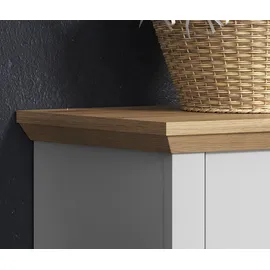 Home Affaire Hängeschrank HOME AFFAIRE, grau (lichtgrau melamin, artisan eiche nb), B:46cm H:73cm T:24cm, FSC-zertifizierter Holzwerkstoff, Schränke, Hängeschrank, Badschrank mit Muschelgriff im Landhaus-Look - (B/T/H) 46/24/73 cm