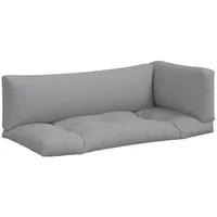 VidaXL Palettenkissen 3-tlg. Grau Stoff
