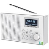 DAB Radio mit Bluetooth, MONODEAL DAB Plus Radio Klein, Rechargeable Dab+ Radio mit Wecker, Küchenradio mit LCD-Display/USB-Ladekabel