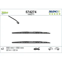 VALEO 574274 Wischblatt SILENCIO CONVENTIONAL SET