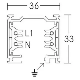 Brumberg Leuchten 3-Phasen-Stromschiene 2000mm sw 88102080