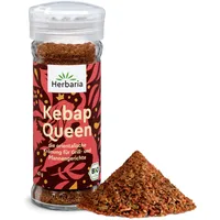 Herbaria Kebap Queen bio 40g Streuer – fertiges Bio-Gewürz für orientalische Grill- & Pfannengerichte - Kebap Gewürz - mit erlesenen Zutaten - im praktischen Glas-Gewürzstreuer
