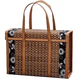 Geroosaty Picknickkorb, gewebt, aus , Aufbewahrungstasche, , Rattan, Gras, faltbar, Bambuskorb