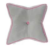 Homescapes Bodenkissen Stern 70 x 48 x 7 cm Grau Rosa